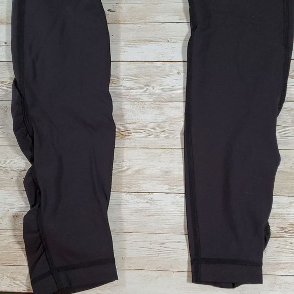 Lululemon Speed Tight IV Brushed Full Length Ruched Leggings Black Shadow Wrap 8 - Picture 12 of 14